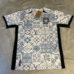 Louis Vuitton Blue and White Patterned Jersey